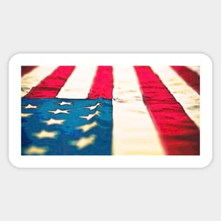 USA Flag Watercolor Sticker